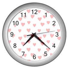 Small Cute Hearts Wall Clock (silver) by ConteMonfrey