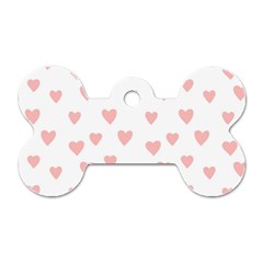 Small Cute Hearts Dog Tag Bone (two Sides) by ConteMonfrey