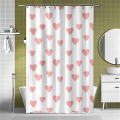 Small Cute Hearts Shower Curtain 48  X 72  (small)  by ConteMonfrey