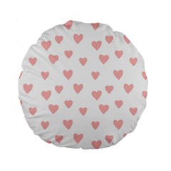 Small Cute Hearts Standard 15  Premium Round Cushions by ConteMonfrey