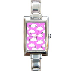 Purple Clouds  Rectangle Italian Charm Watch by ConteMonfrey