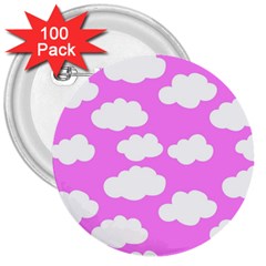 Purple Clouds  3  Buttons (100 Pack)  by ConteMonfrey