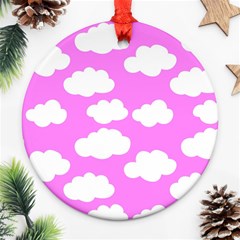 Purple Clouds  Round Ornament (two Sides)