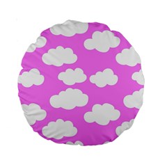 Purple Clouds  Standard 15  Premium Round Cushions by ConteMonfrey