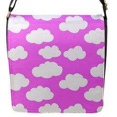 Purple Clouds  Flap Closure Messenger Bag (s)