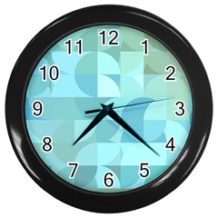 Geometric Ocean  Wall Clock (black) by ConteMonfrey