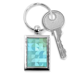 Geometric Ocean  Key Chain (rectangle) by ConteMonfrey