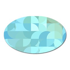 Geometric Ocean  Oval Magnet by ConteMonfrey