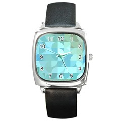 Geometric Ocean  Square Metal Watch by ConteMonfrey