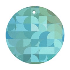 Geometric Ocean  Round Ornament (two Sides) by ConteMonfrey