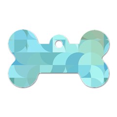 Geometric Ocean  Dog Tag Bone (one Side) by ConteMonfrey