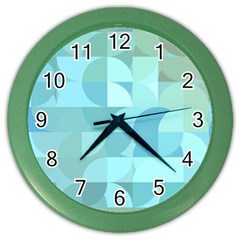 Geometric Ocean  Color Wall Clock by ConteMonfrey