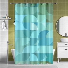 Geometric Ocean  Shower Curtain 48  X 72  (small)  by ConteMonfrey