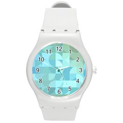 Geometric Ocean  Round Plastic Sport Watch (m) by ConteMonfrey