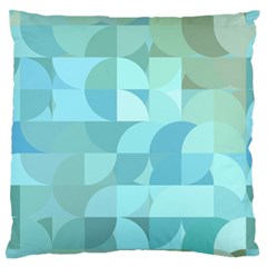 Geometric Ocean  Large Flano Cushion Case (one Side) by ConteMonfrey