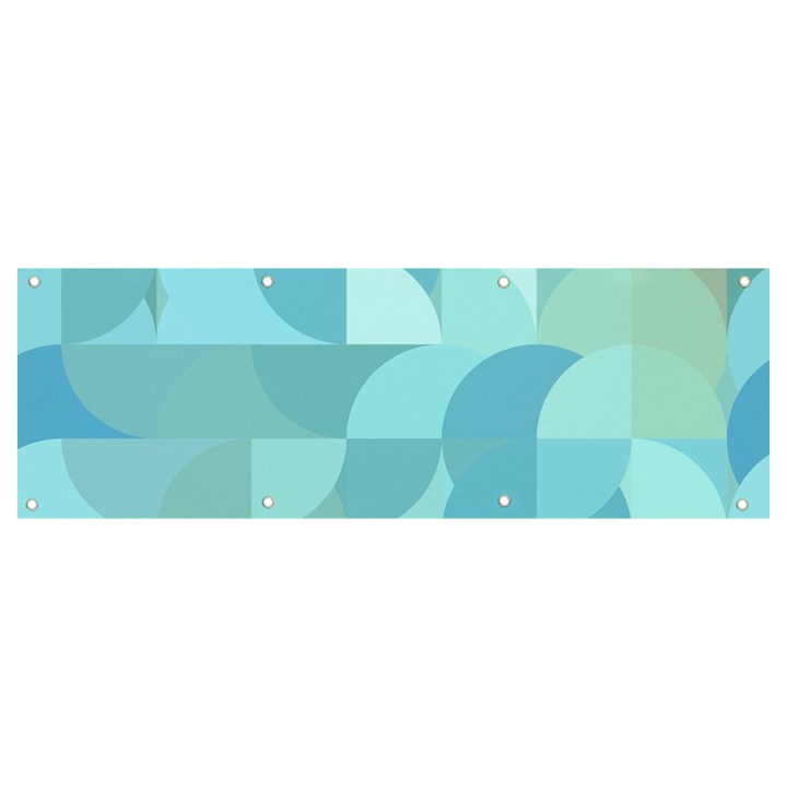 Geometric Ocean  Banner and Sign 9  x 3 