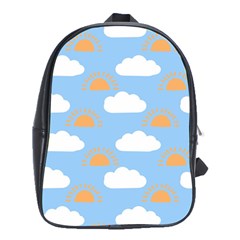 Sun And Clouds   School Bag (xl) by ConteMonfrey