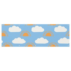 Sun And Clouds   Banner And Sign 12  X 4 