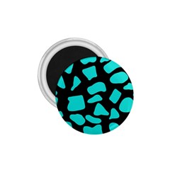 Neon Cow Dots Blue Turquoise And Black 1 75  Magnets by ConteMonfrey