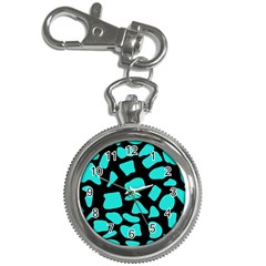 Neon Cow Dots Blue Turquoise And Black Key Chain Watches by ConteMonfrey