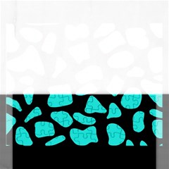 Neon Cow Dots Blue Turquoise And Black Rectangular Jigsaw Puzzl by ConteMonfrey