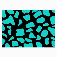 Neon Cow Dots Blue Turquoise And Black Large Glasses Cloth by ConteMonfrey