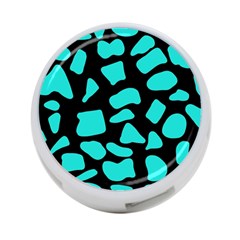 Neon Cow Dots Blue Turquoise And Black 4-port Usb Hub (one Side) by ConteMonfrey