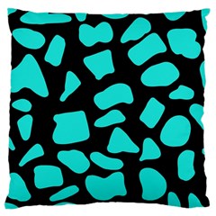 Neon Cow Dots Blue Turquoise And Black Standard Flano Cushion Case (two Sides) by ConteMonfrey