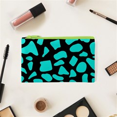 Neon Cow Dots Blue Turquoise And Black Cosmetic Bag (xs) by ConteMonfrey