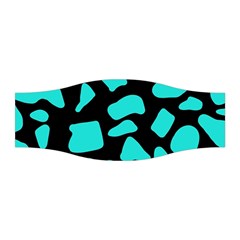 Neon Cow Dots Blue Turquoise And Black Stretchable Headband by ConteMonfrey