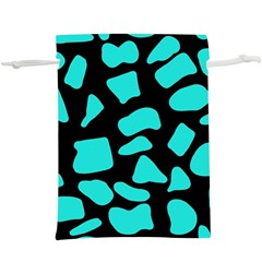 Neon Cow Dots Blue Turquoise And Black  Lightweight Drawstring Pouch (xl) by ConteMonfrey