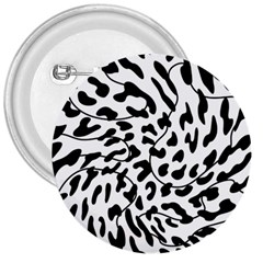 Leopard Print Black And White 3  Buttons by ConteMonfrey