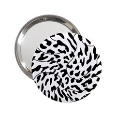 Leopard Print Black And White 2 25  Handbag Mirrors by ConteMonfrey