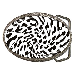 Leopard Print Black And White Belt Buckles by ConteMonfrey