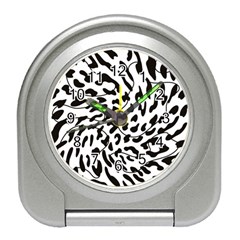 Leopard Print Black And White Travel Alarm Clock by ConteMonfrey