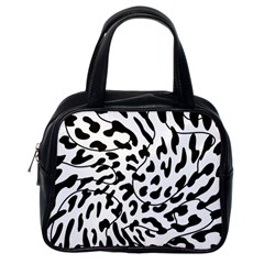 Leopard Print Black And White Classic Handbag (one Side) by ConteMonfrey