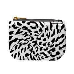 Leopard Print Black And White Mini Coin Purse by ConteMonfrey