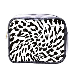 Leopard Print Black And White Mini Toiletries Bag (one Side) by ConteMonfrey