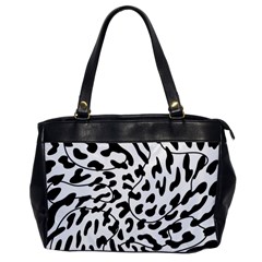 Leopard Print Black And White Oversize Office Handbag by ConteMonfrey