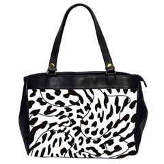 Leopard Print Black And White Oversize Office Handbag (2 Sides) by ConteMonfrey