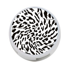 Leopard Print Black And White 4-port Usb Hub (one Side) by ConteMonfrey