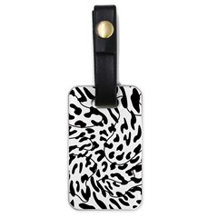 Leopard Print Black And White Luggage Tag (one Side) by ConteMonfrey