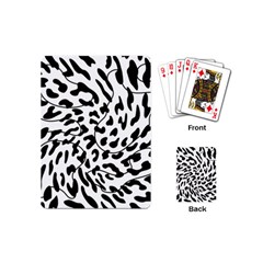 Leopard Print Black And White Playing Cards Single Design (mini) by ConteMonfrey