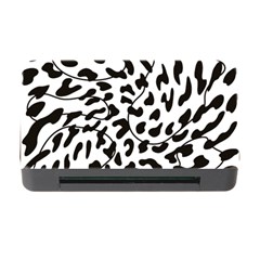 Leopard Print Black And White Memory Card Reader With Cf by ConteMonfrey