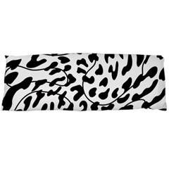 Leopard Print Black And White Body Pillow Case (dakimakura) by ConteMonfrey