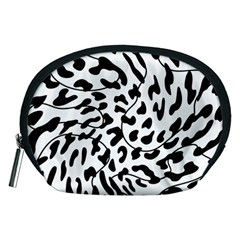 Leopard Print Black And White Accessory Pouch (medium) by ConteMonfrey