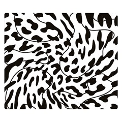 Leopard Print Black And White Double Sided Flano Blanket (small)  by ConteMonfrey