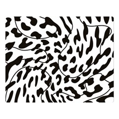 Leopard Print Black And White Double Sided Flano Blanket (large)  by ConteMonfrey