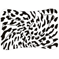 Leopard Print Black And White Velour Seat Head Rest Cushion by ConteMonfrey