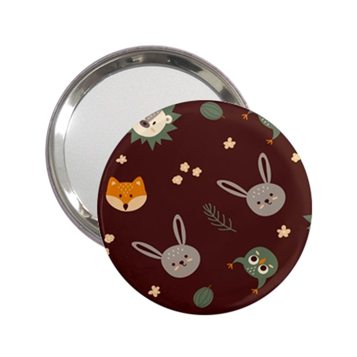 Rabbits, Owls And Cute Little Porcupines  2.25  Handbag Mirrors